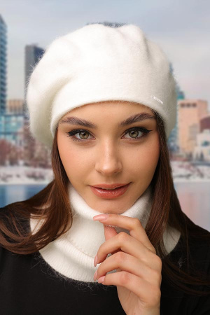 Комплект «Кристина» (берет и баф) (5152/4961-77) (белый)