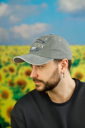 Бейсболка мужская «Empire State Building» (1626) (серый)