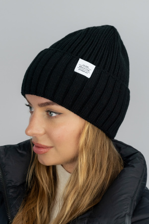 Вязаная шапка унисекс Braxton "Аспен" (7278) (черный)