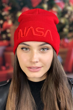 Шапка «НАСА» (5157) (красный)