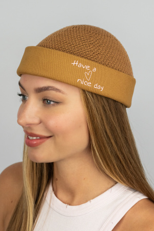 Докерка демисезонная унисекс "Have a nice day" (1565) (койот)