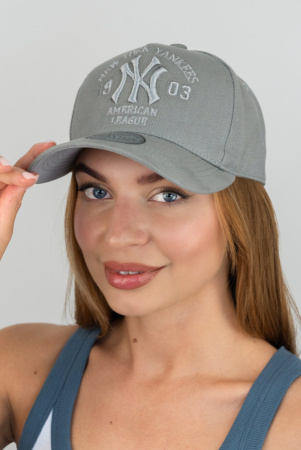Бейсболка трекерка пятиклинка унисекс New York Yankees (1557)  (серый)