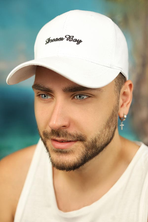 Мужская бейсболка «Dream Boy» (1601) (белый)
