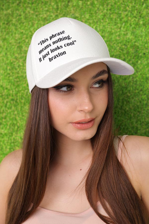 Бейсболка «it just looks cool» (1393) (белый)