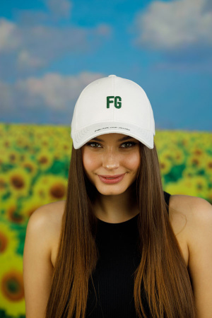 Бейсболка "FG" (1637) (белый)