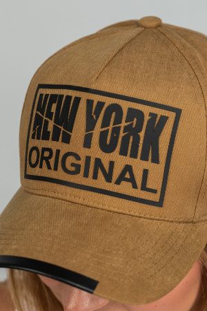 Кепка - трекерка унисекс с накаткой "New York ORIGINAL" (1550) (кемел)