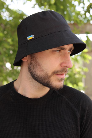 Мужская панама «Glory to Ukraine!» (1428) (черный)