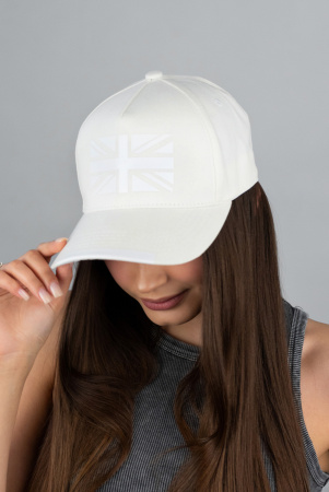 Кепка - трекерка унисекс "England Flag Rolll" (1539) (белый)