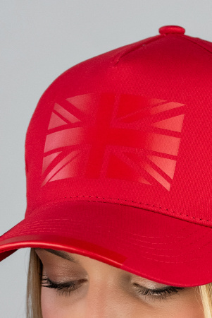 Кепка - трекерка унисекс "England Flag Rolll" (1539) (красный)